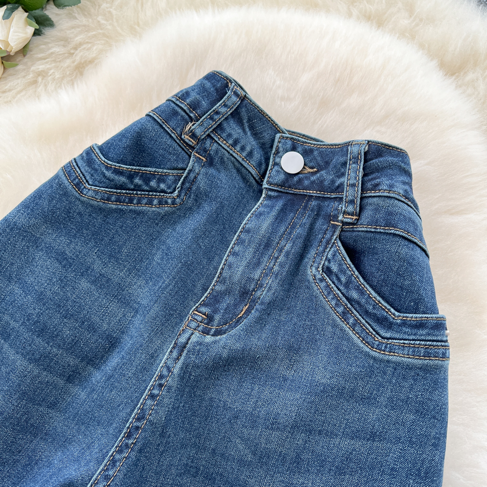 Retro all-match wide leg pants Casual flare pants for women