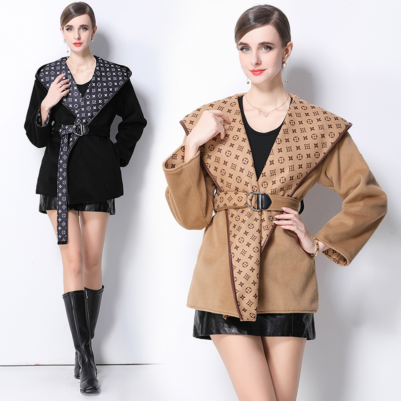 Hooded wear winter woolen coat