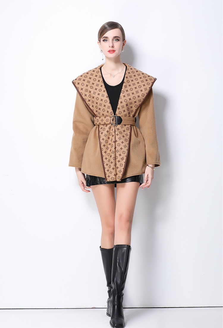 Hooded wear winter woolen coat