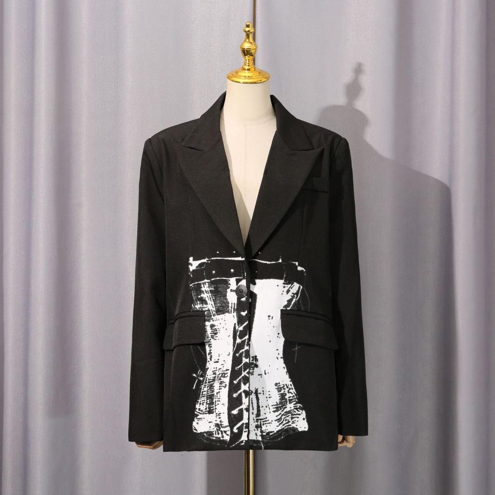 Mixed colors autumn coat niche business suit for women