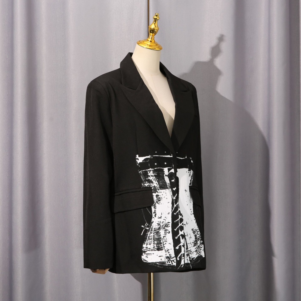 Mixed colors autumn coat niche business suit for women