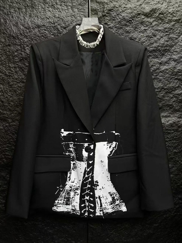 Mixed colors autumn coat niche business suit for women