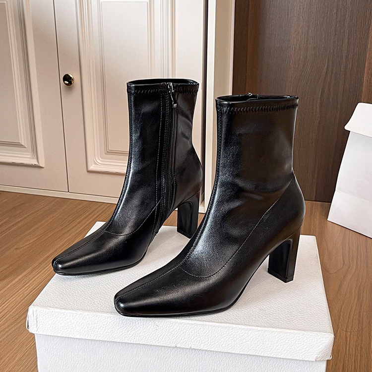 Light luxury thick boots niche women's boots