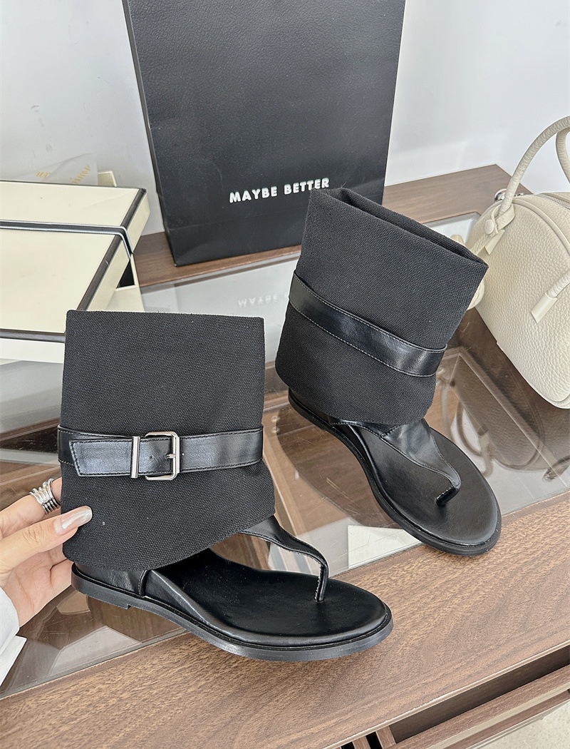 Rome retro summer slipsole after the zipper sandals