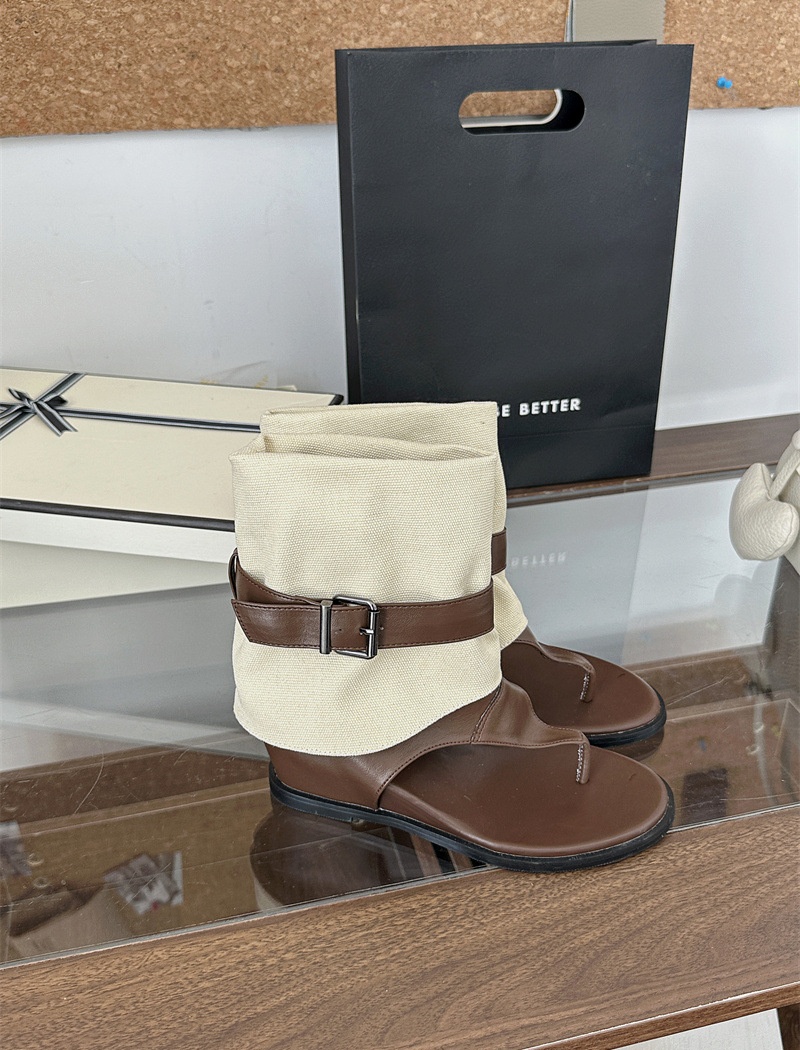 Rome retro summer slipsole after the zipper sandals