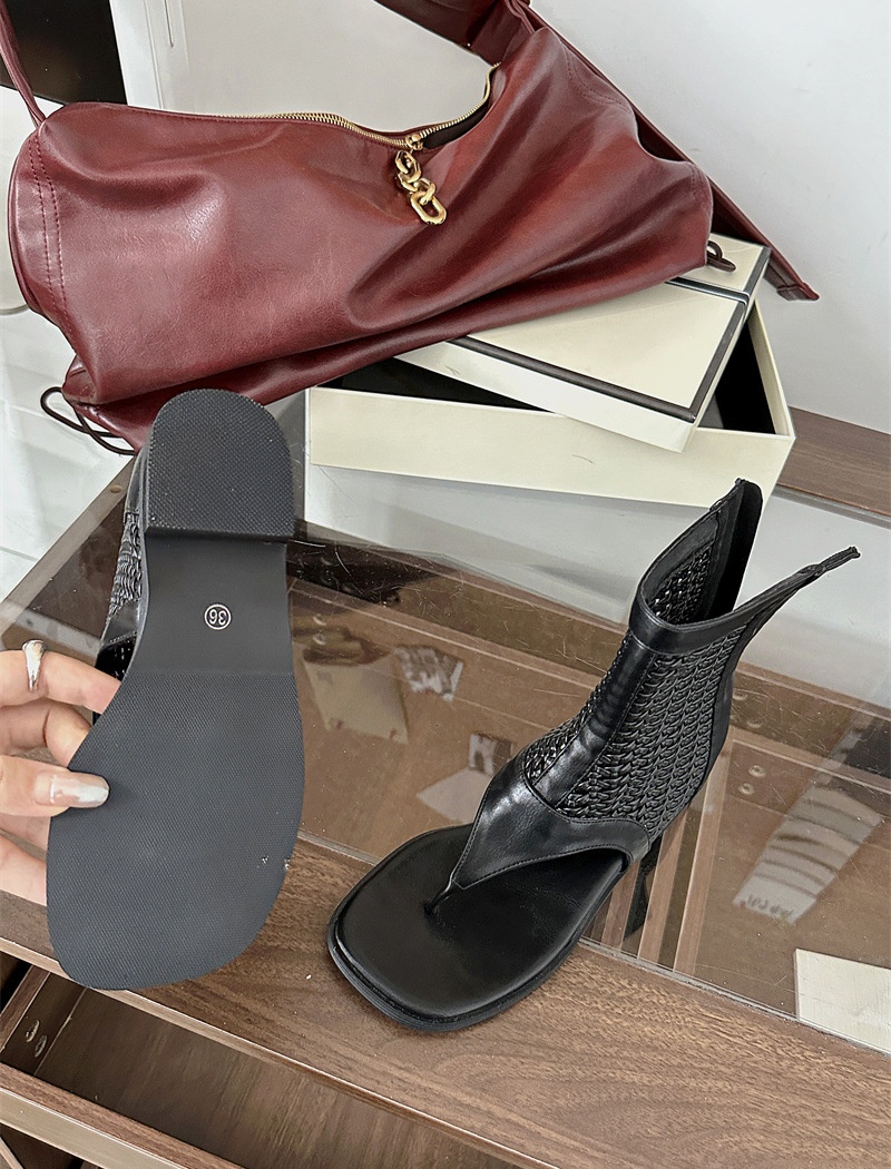 Belt buckle rome retro sandals for women