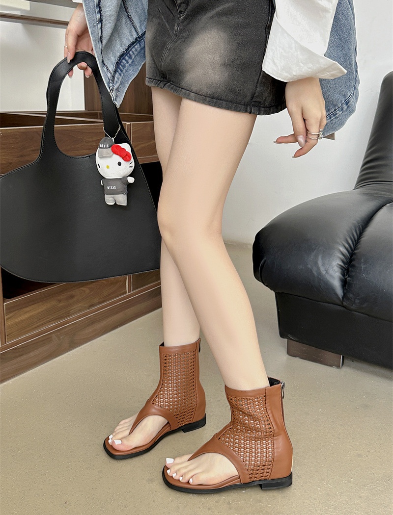 Belt buckle rome retro sandals for women
