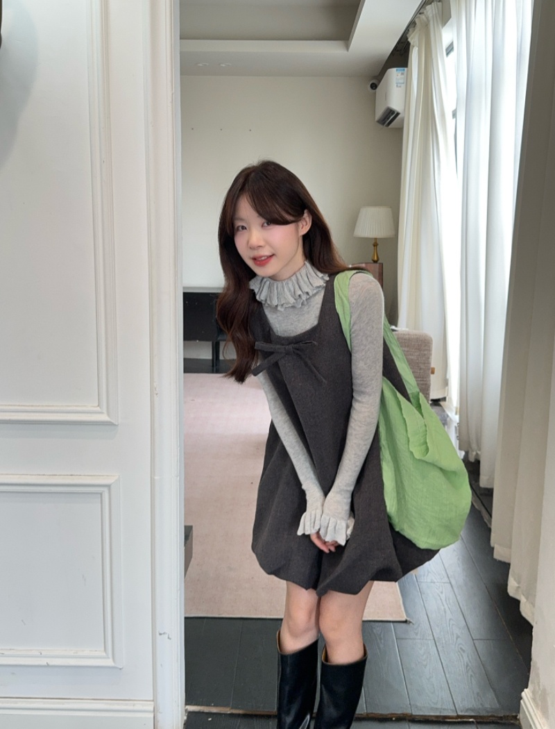 All-match sleeveless dress 2pcs set for women