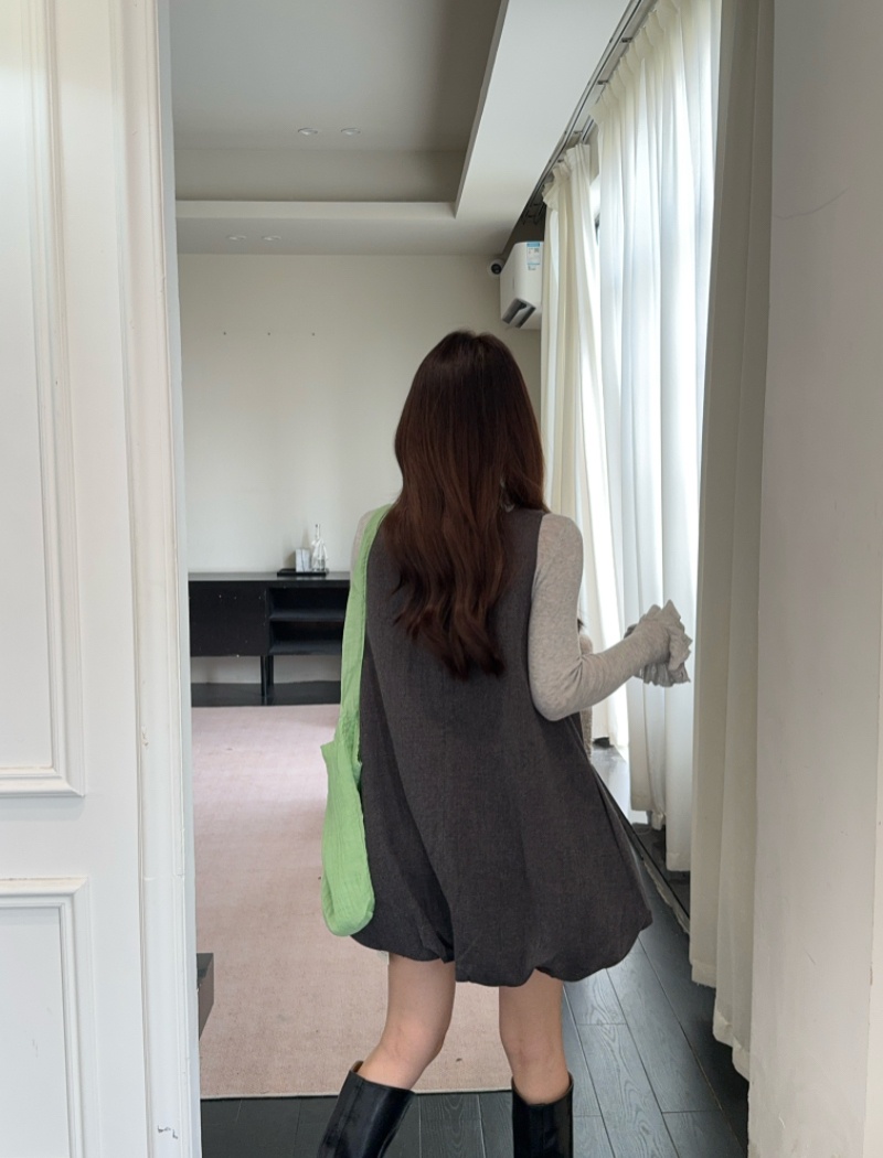 All-match sleeveless dress 2pcs set for women