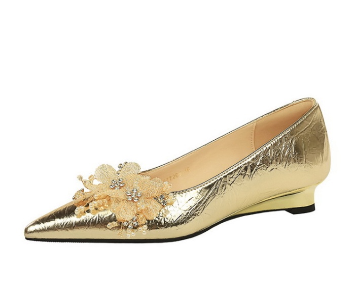 Slipsole flowers shoes rhinestone lazy shoes for women