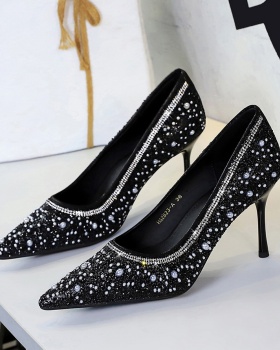 Sequins shoes fine-root high-heeled shoes for women