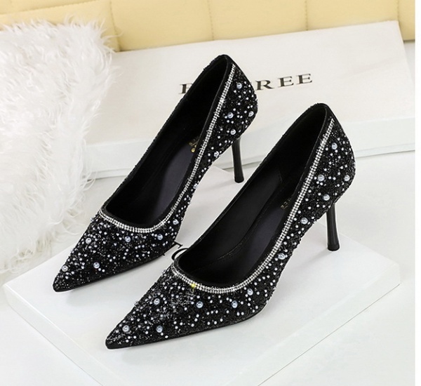 Sequins shoes fine-root high-heeled shoes for women