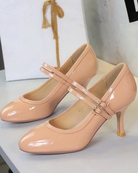 Double cingulate high-heeled shoes shoes for women