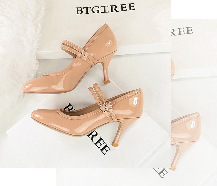 Double cingulate high-heeled shoes shoes for women