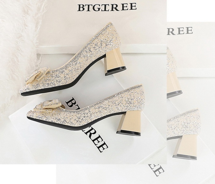 All-match low high-heeled shoes thick formal dress for women