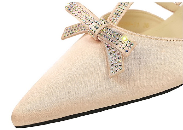 Slipsole low fashion half bow slippers for women