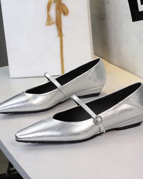 Slipsole low simple small pointed all-match shoes for women
