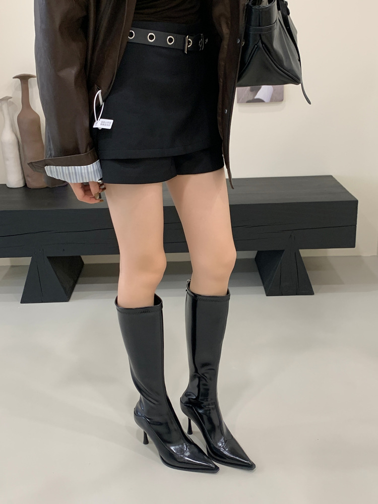 High-heeled pointed boots not exceed knee women's boots for women