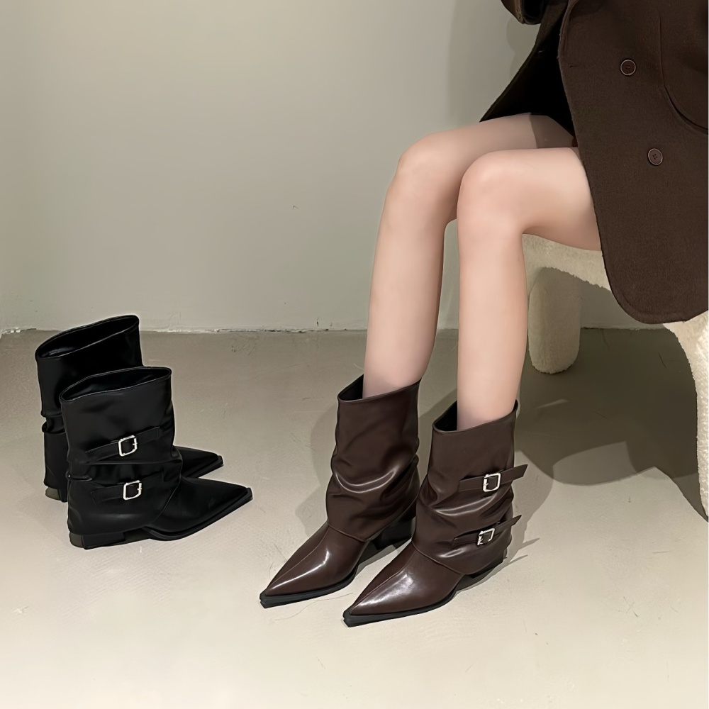Fold boots autumn and winter short boots for women