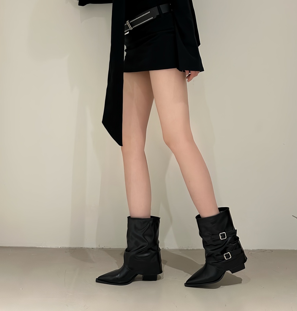 Fold boots autumn and winter short boots for women