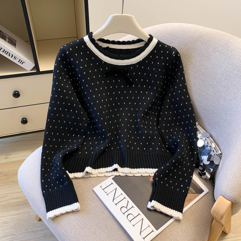 France style short skirt sweater 2pcs set for women