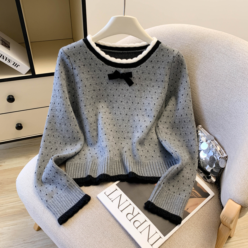 France style short skirt sweater 2pcs set for women