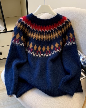 Christmas autumn and winter tops lazy sweater for women