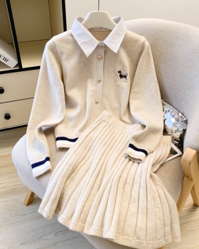 Pseudo-two tops autumn and winter shirt a set for women