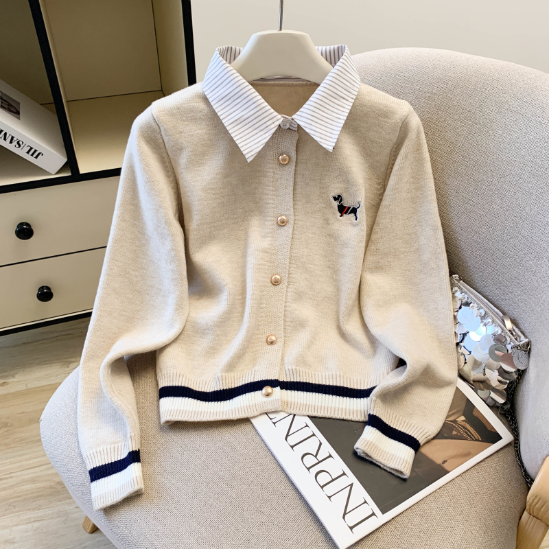 Pseudo-two tops autumn and winter shirt a set for women