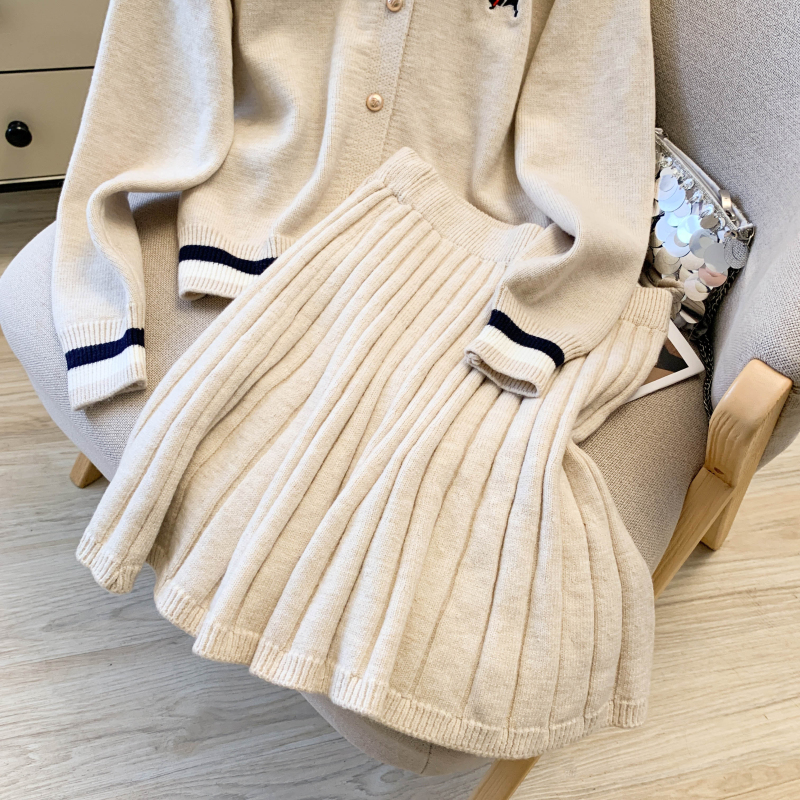 Pseudo-two tops autumn and winter shirt a set for women