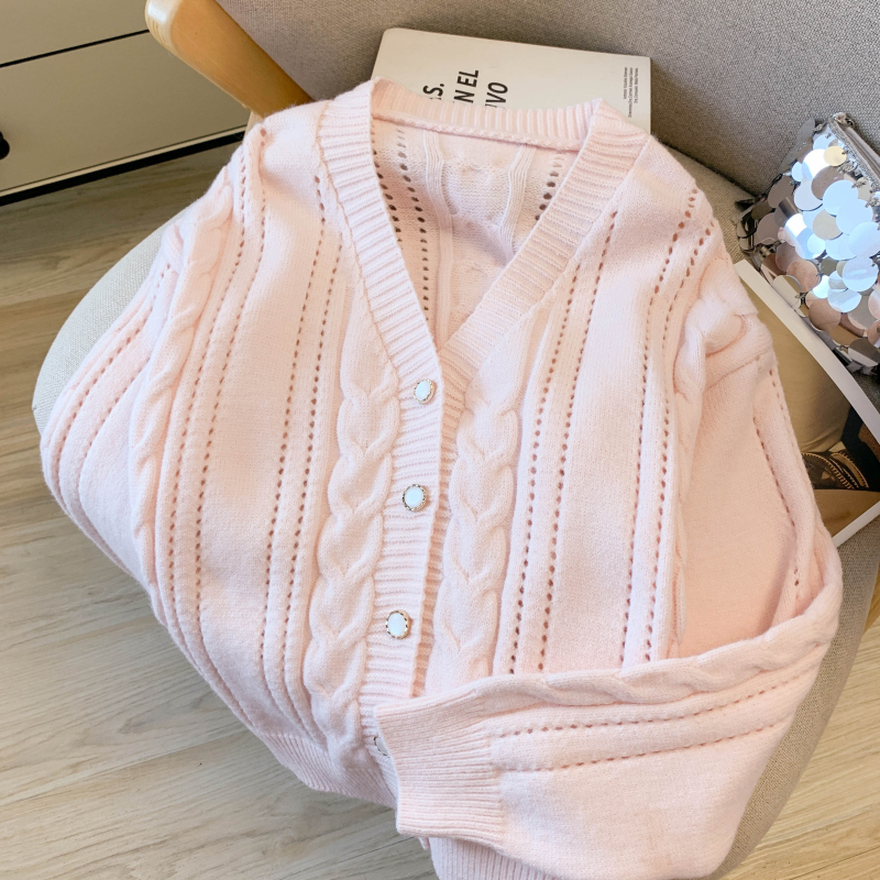 Twist heart tops autumn and winter coat for women