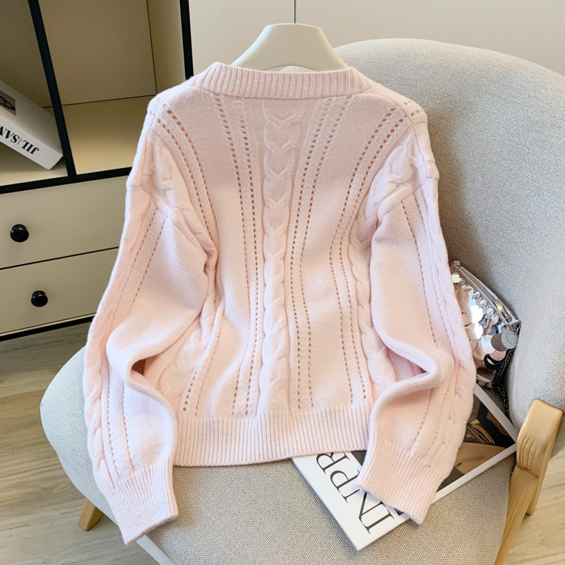 Twist heart tops autumn and winter coat for women