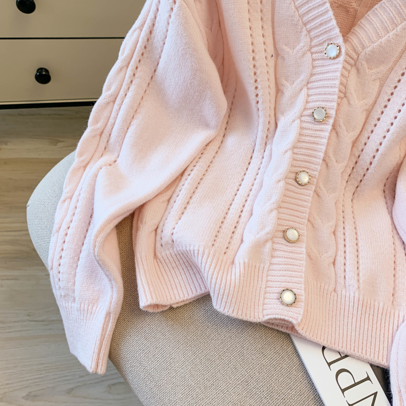 Twist heart tops autumn and winter coat for women