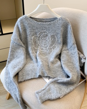 Pullover rhinestone colors niche sweater for women