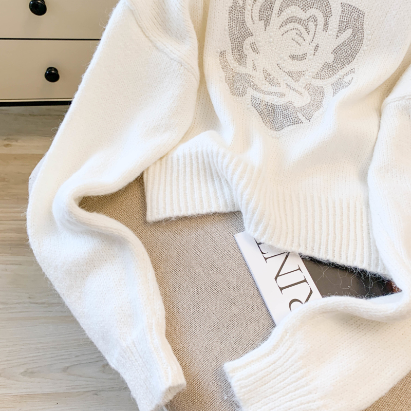 Pullover rhinestone colors niche sweater for women