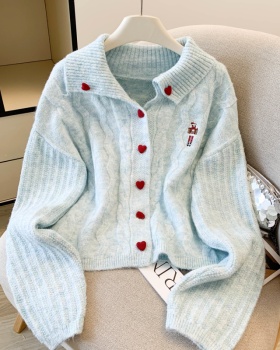 Thermal sweater embroidery tops for women