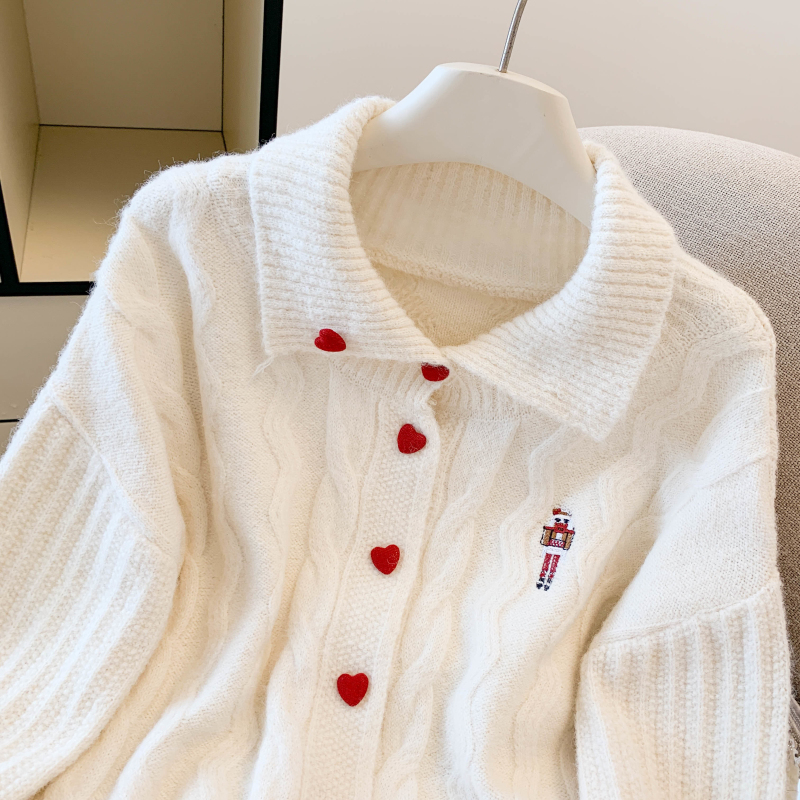Thermal sweater embroidery tops for women