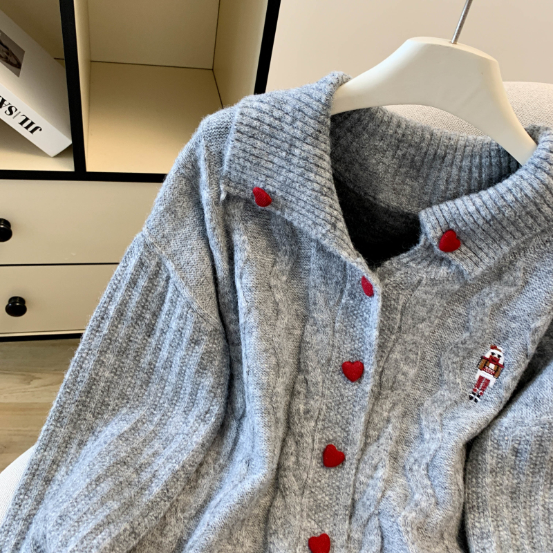Thermal sweater embroidery tops for women