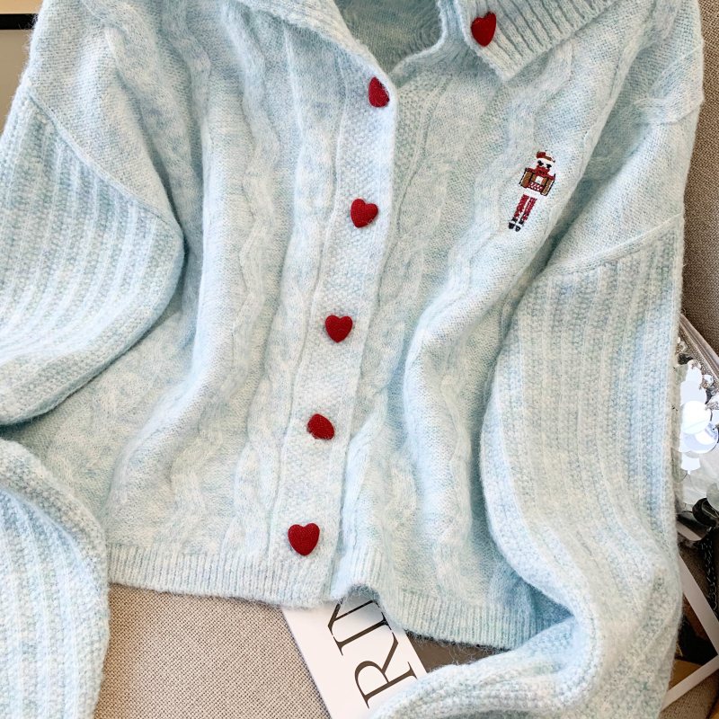 Thermal sweater embroidery tops for women