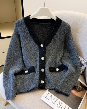 Autumn light luxury coat sequins thermal sweater