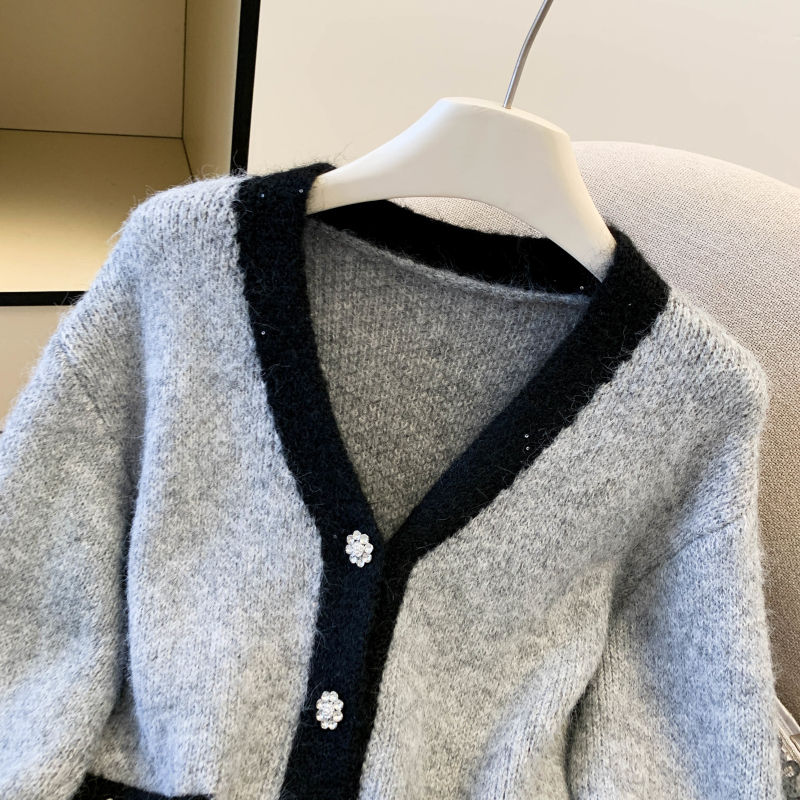 Autumn light luxury coat sequins thermal sweater