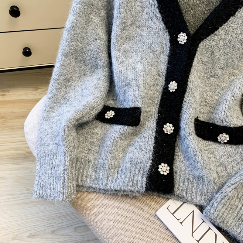 Autumn light luxury coat sequins thermal sweater