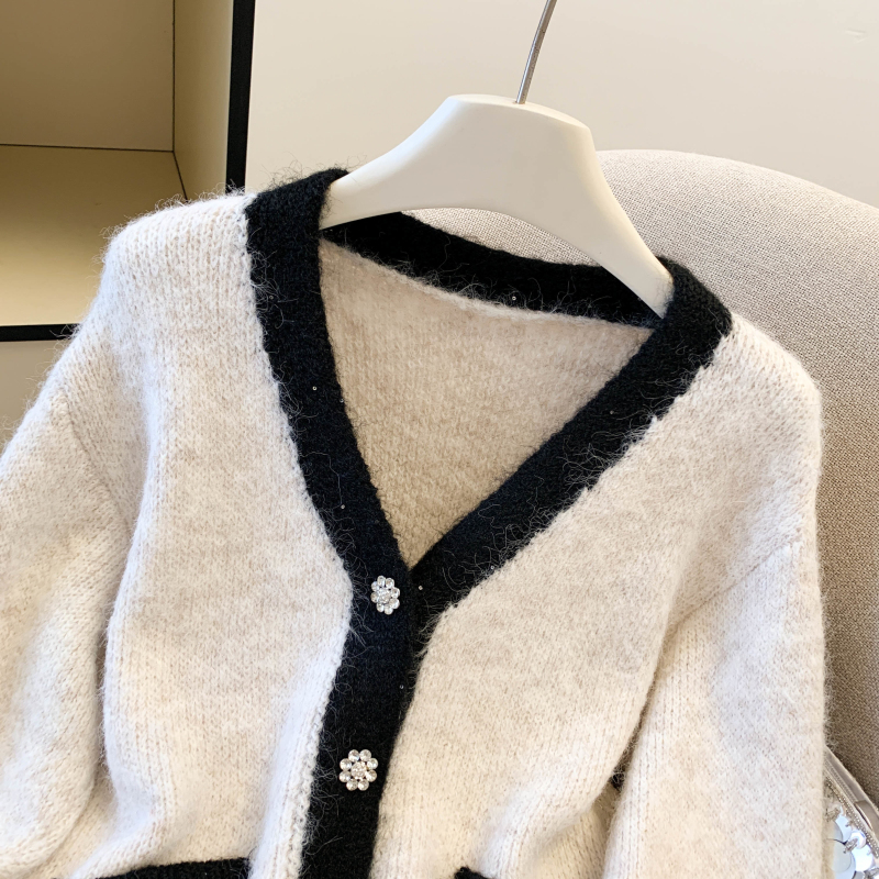 Autumn light luxury coat sequins thermal sweater