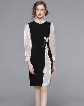 Temperament ladies cheongsam autumn dress for women