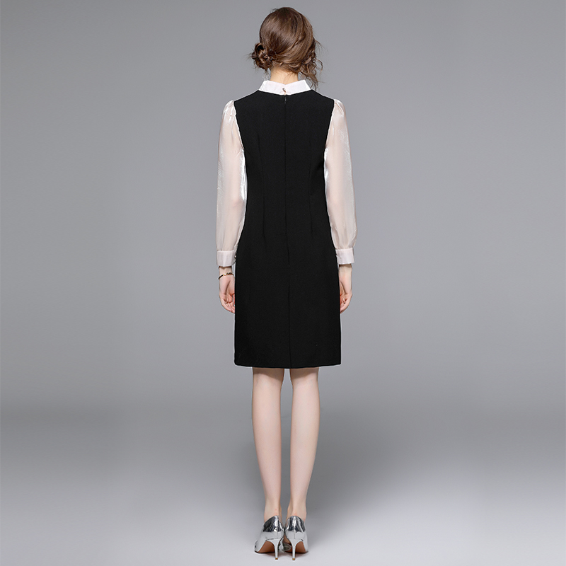 Temperament ladies cheongsam autumn dress for women