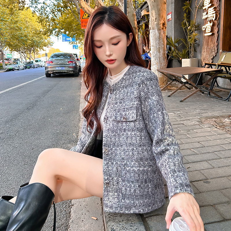 Chanelstyle Korean style jacket autumn tops for women