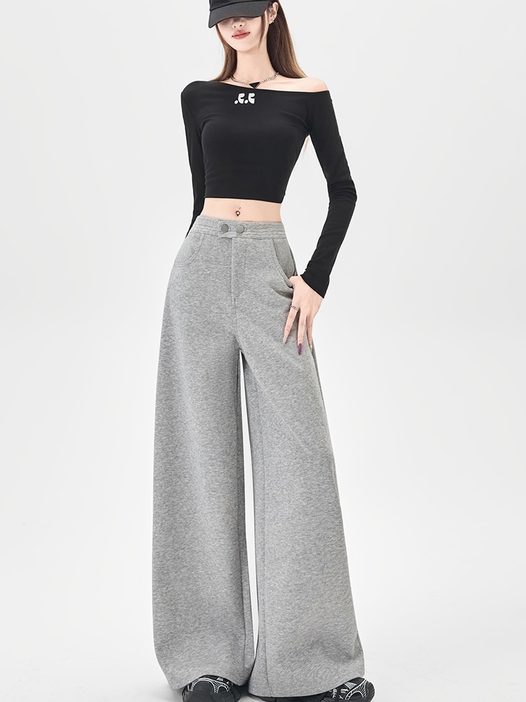 Niche casual pants lazy wide leg pants for women