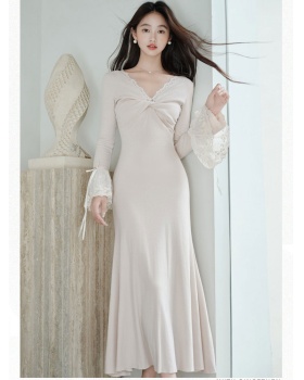 Slim temperament fashion autumn niche dress