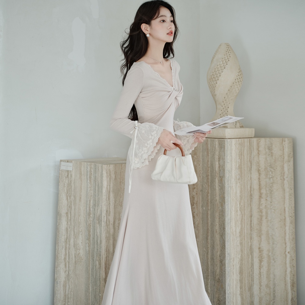 Slim temperament fashion autumn niche dress