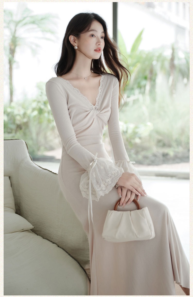 Slim temperament fashion autumn niche dress